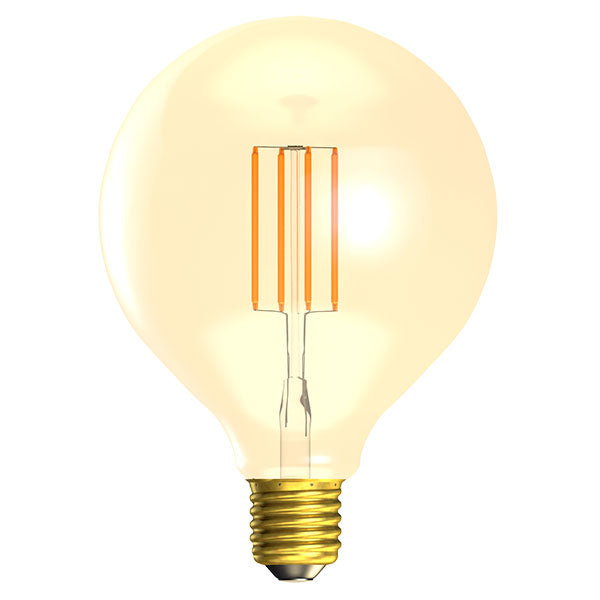 Bell 01472 4W LED Vintage 125mm Globe Dimmable - ES, Amber, 2000K