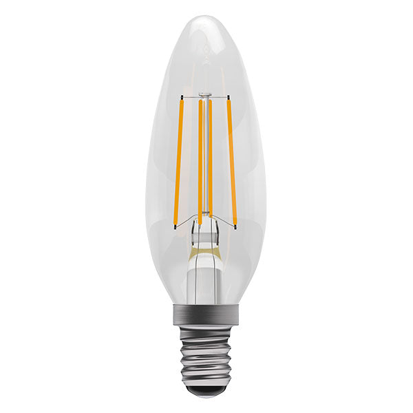 Bell 60728 LED 3.3W Dimmable Clear Filament Candle - SES - 4000K