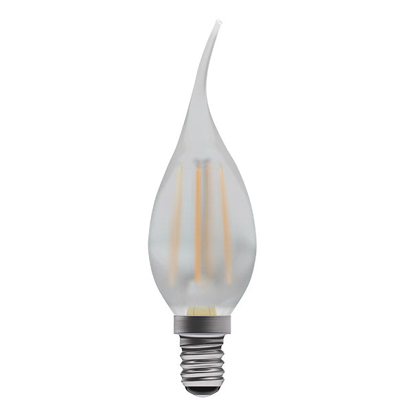 Bell 05034 4W LED Filament Bent Tip Satin Candle Dimmable - SES, 2700K