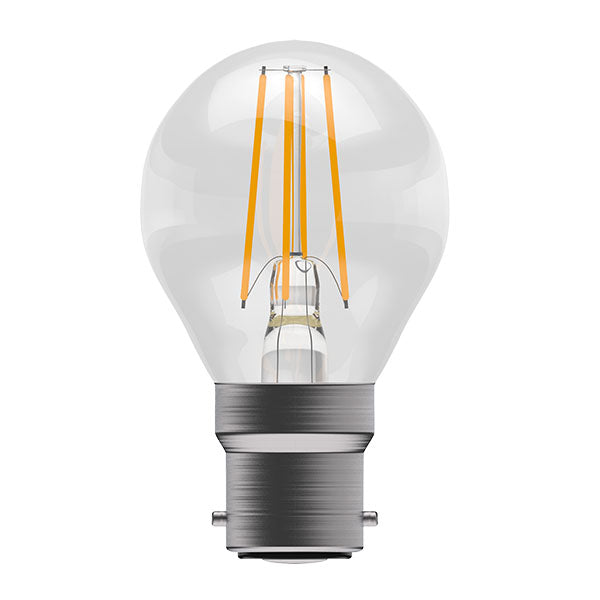 Bell 60737 LED 3.3W Clear Filament Round - BC - 4000K