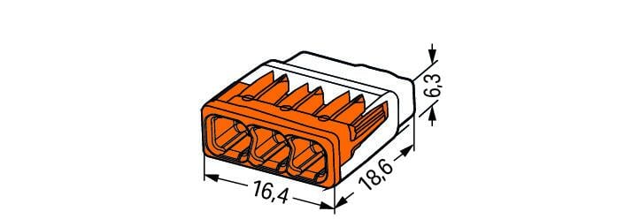 Wago 2773-403 4mm Compact Splicing Connector (Pack of 100)