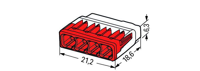 Wago 2773-404 4mm Compact Splicing Connector (Pack of 80)