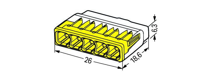 Wago 2773-405 4mm Compact Splicing Connector (Pack of 60)