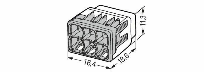 Wago 2773-406 4mm Compact Splicing Connector (Pack of 50)