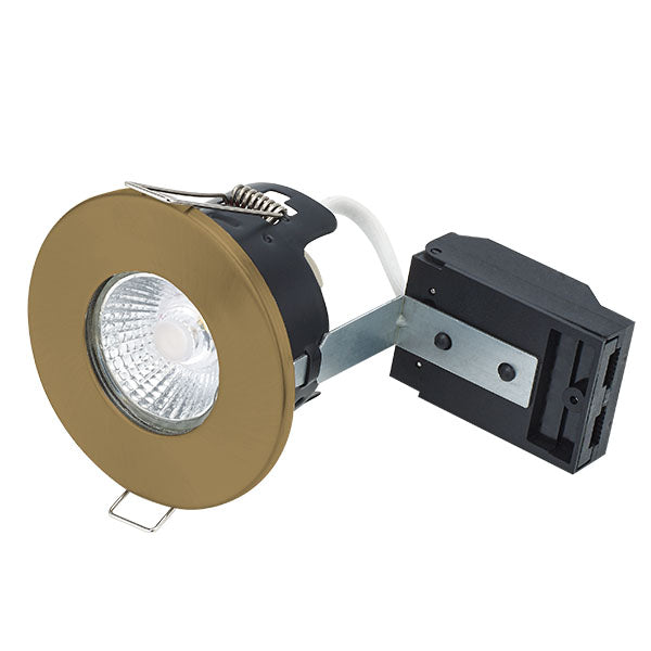 Bell 10653 Fire Rated MV/LV Antique Brass Shower Downlight