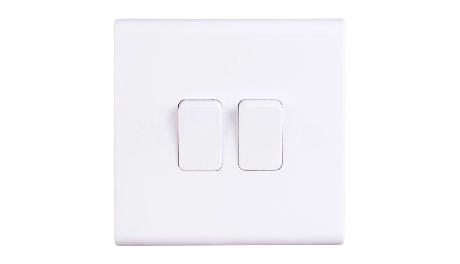 Deta Slimline S1204 2G 2W 10A White Switch