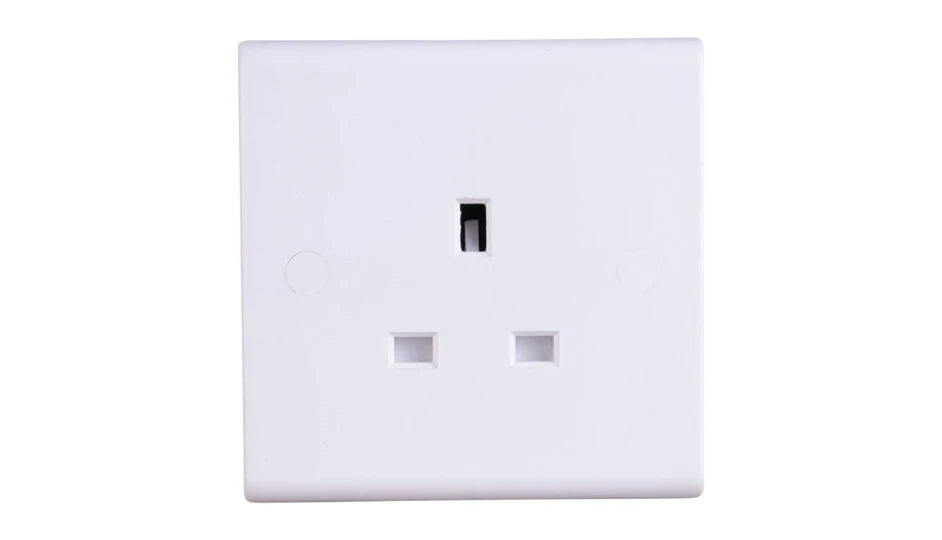 Deta Slimline S1206 13A 1G Unswitched Socket White