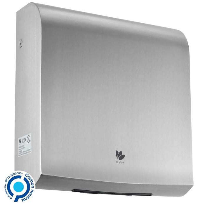 Dryflow EWHP02 EcoWave Hand Dryer with HEPA Filter Satin