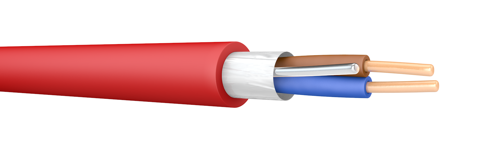 Prysmian FP200 Gold 2C&E 1.5mm Red Fire Cable 100M