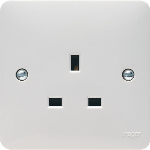 HAGER WMS81 1G UNSWITCHED SOCKET