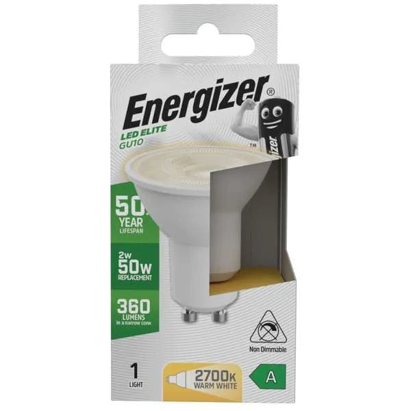 Energizer S29642 A Rated LED Elite GU10 360lm 2W 2700K (Warm White)