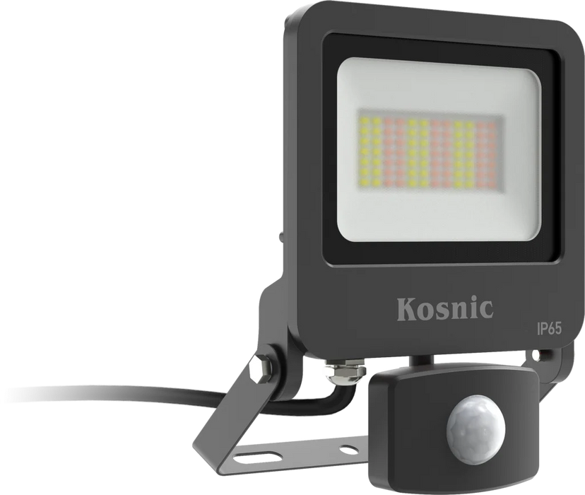 Kosnic VEN10-SCT/S Ventas II IP65 floodlight 10W CCT switch w/remote PIR ON/OFF