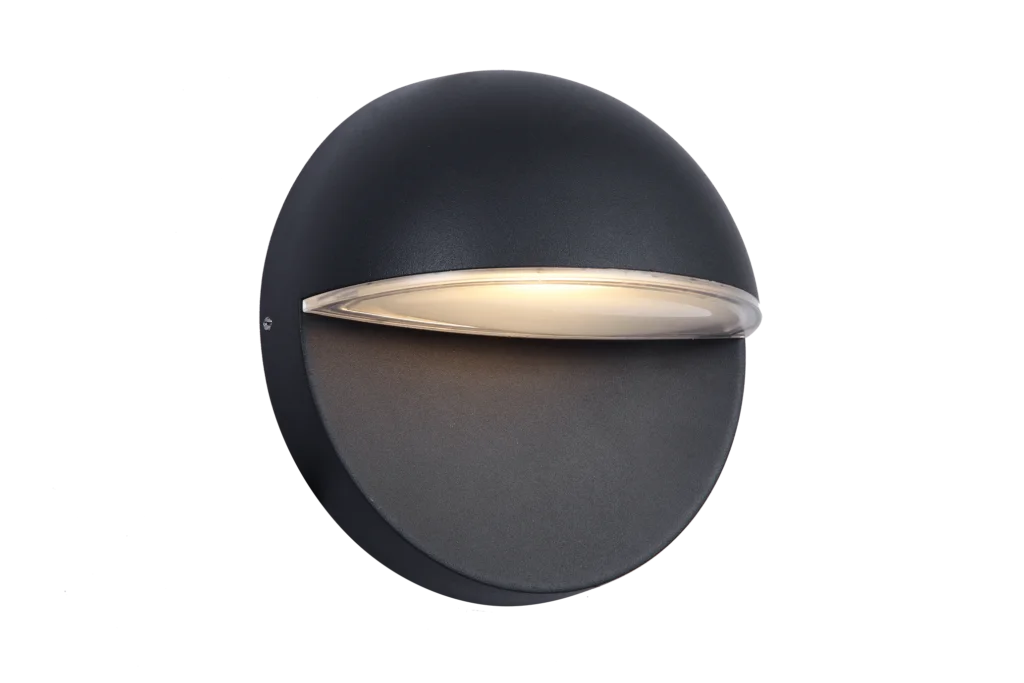 Kosnic HAD11C-BLK Haldon, Circular Outdoor LED Wall Light 11W 53°,4000K - Black