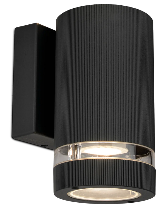 Kosnic OCAD-BLK Ocala Down Wall Light, GU10 LED lamp x 1 Black