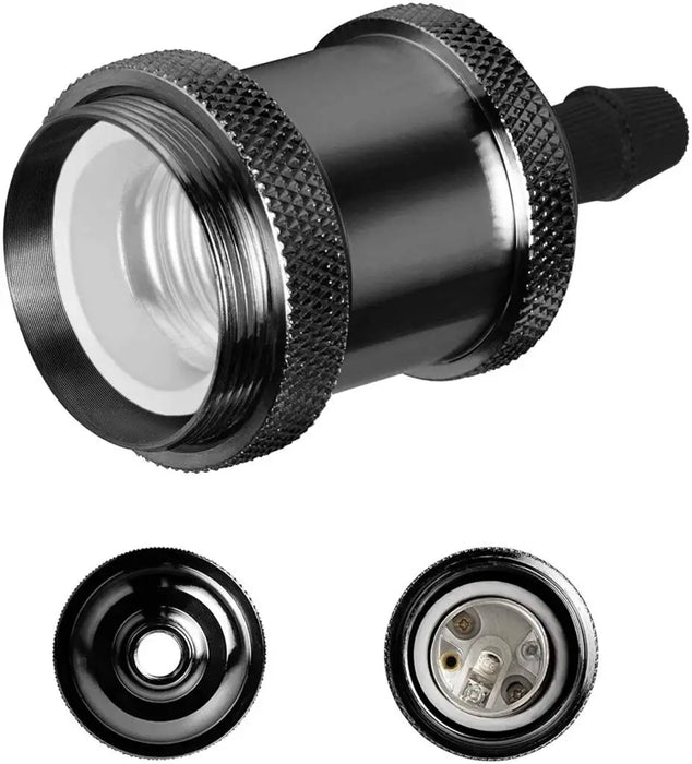 Kosnic CAL-BCH/E27 Calla, Pendent Fitting, Black Chrome, E27