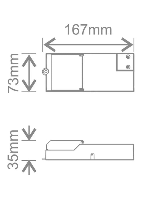 Kosnic DRC40/DA Dimmable Driver: 40W DALI2 1-10V Primary Push Dim Driver