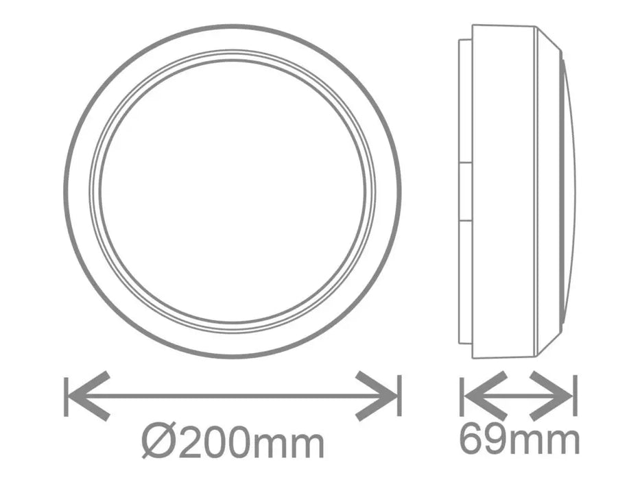 Kosnic VIS12-SCT Viso II LED Bulkhead 12W IP65