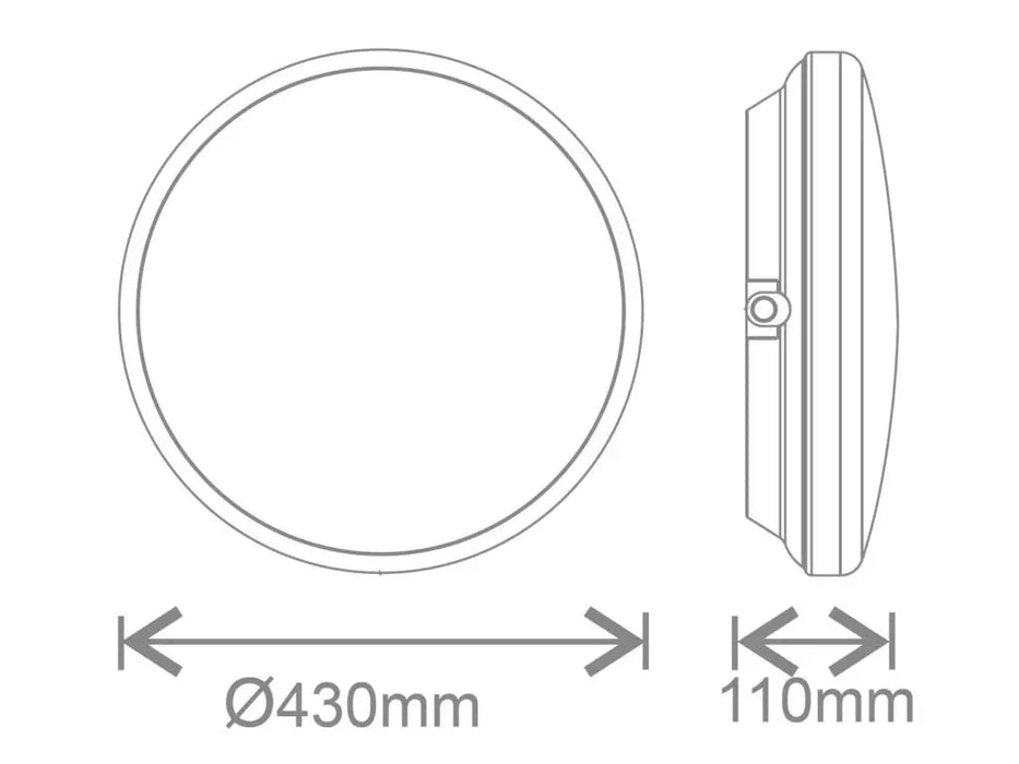 Kosnic OGO32-SCT Ogo LED Bulkhead, 32W CCT & Wattage Switchable