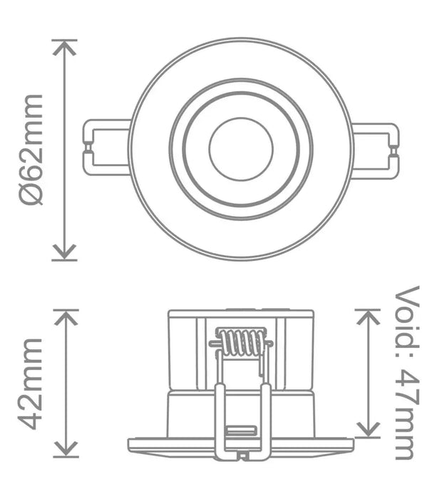 Kosnic MAUM06 Mauna Mini firerated downlight 6W CCT Switchable