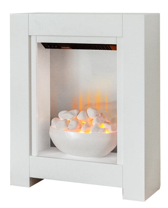 Adam Fire 14992 Adam Monet Fireplace Suite in White with Electric Fire, 23 inch