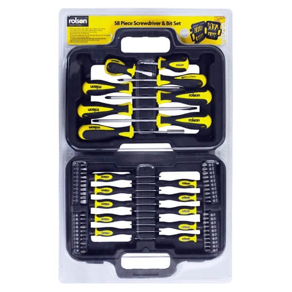 Rolson 28882 58pc Screwdriver Set