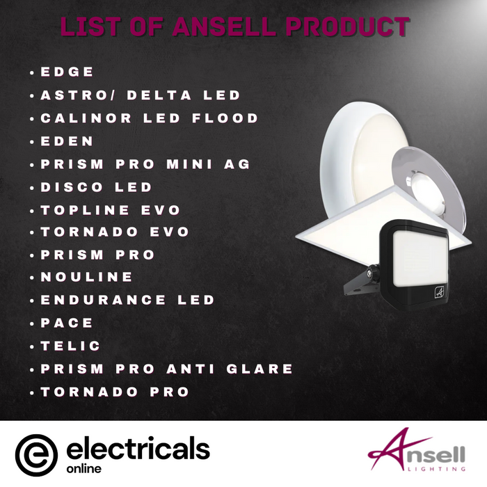 Ansell AALED1/BV/CCT Astro CCT 1 Black Bulkhead