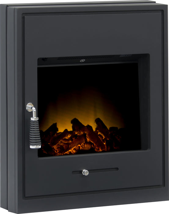 Adam Fire 19474 Adam Oslo Electric Inset Stove in Black with Remote Control