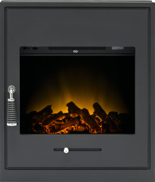 Adam Fire 19474 Adam Oslo Electric Inset Stove in Black with Remote Control