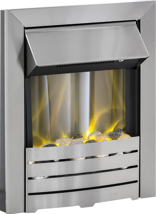 Adam Fire 2 Adam Helios Electric Fire in Brushed Steel