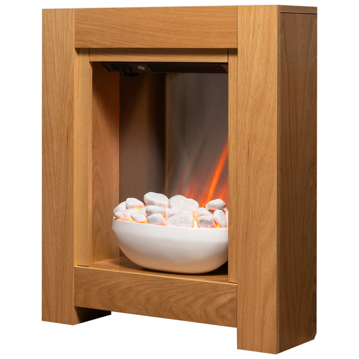 Adam Fire 21708 Adam Monet Fireplace Suite in Oak with Electric Fire, 23 inch