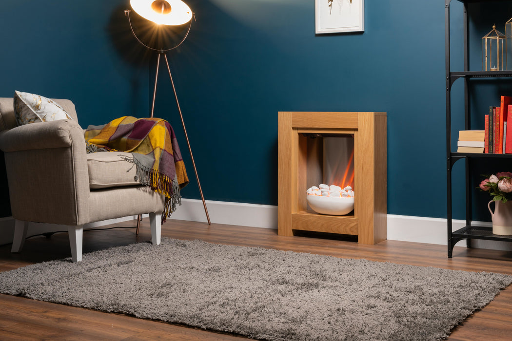 Adam Fire 21708 Adam Monet Fireplace Suite in Oak with Electric Fire, 23 inch