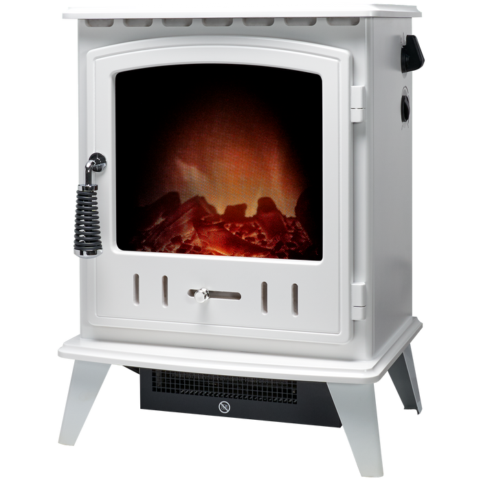 Adam Fire 16028 Adam Aviemore Electric Stove in White Enamel