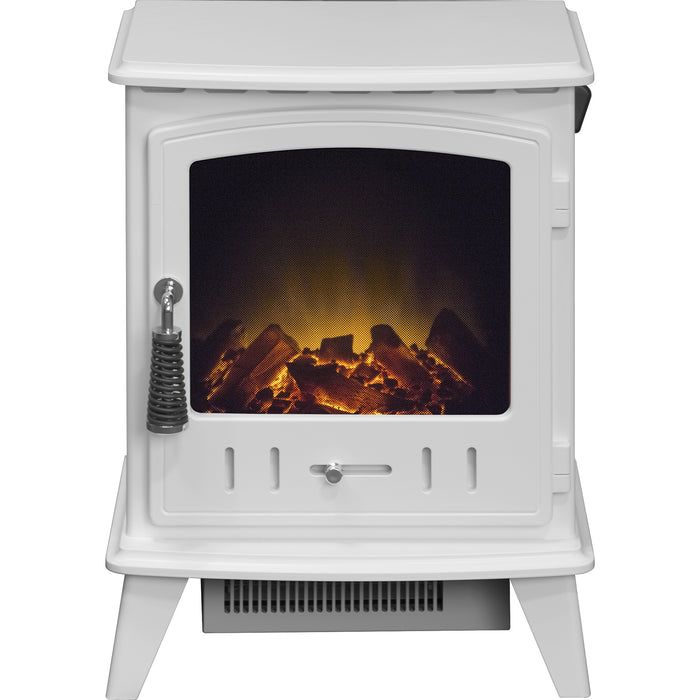 Adam Fire 16028 Adam Aviemore Electric Stove in White Enamel