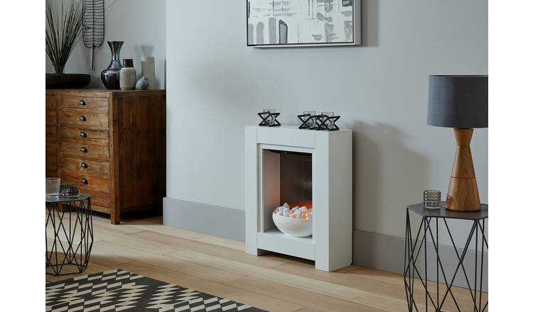 Adam Fire 14992 Adam Monet Fireplace Suite in White with Electric Fire, 23 inch