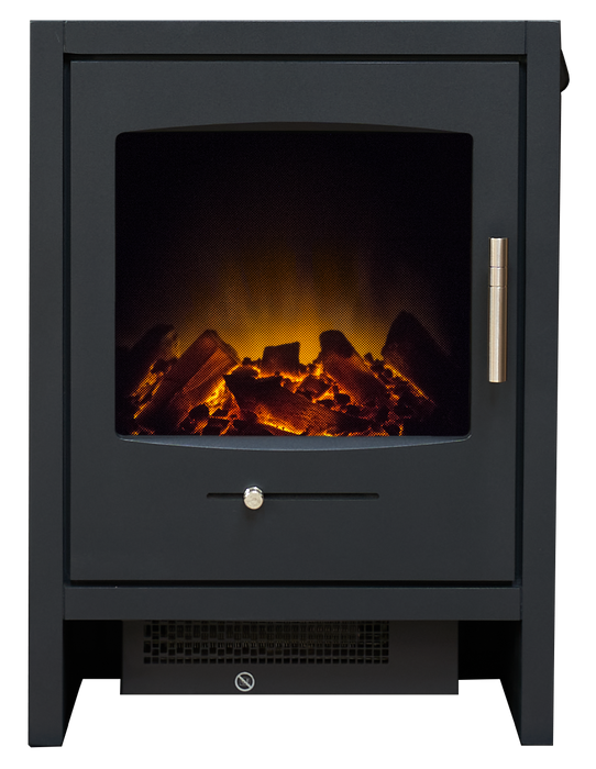 Adam fire 23180 Adam Bergen Electric Stove in Charcoal Grey