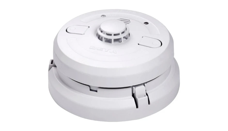 Deta 1165 Heat Alarm 240V with 9V Replaceable Battery Back Up