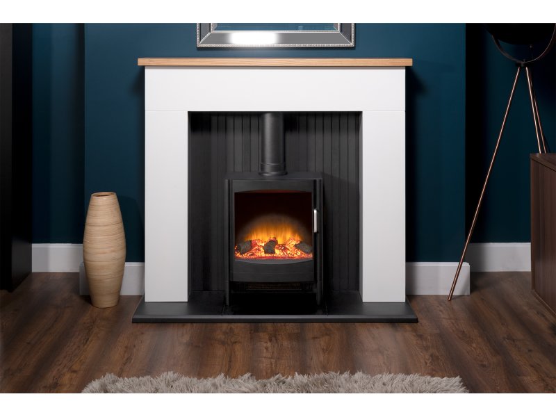 Adam Fire 20442 Sureflame Keston Electric Stove in Black