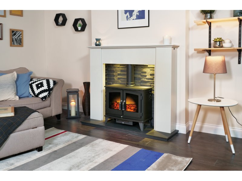 Adam Fire 13369 Adam Woodhouse Electric Stove in Black