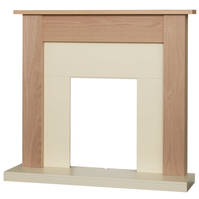 Adam Fire 5416 Adam Southwold Fireplace in Oak & Cream, 43 inch