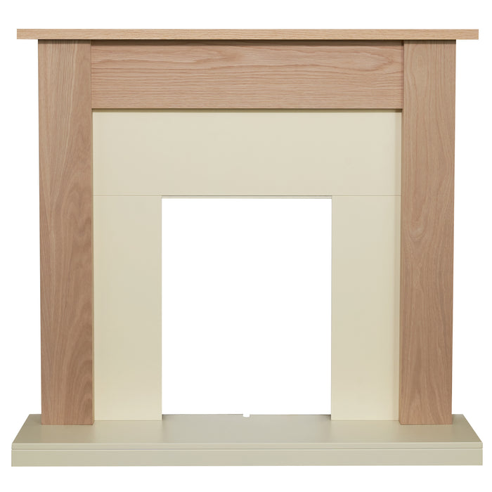 Adam Fire 5416 Adam Southwold Fireplace in Oak & Cream, 43 inch