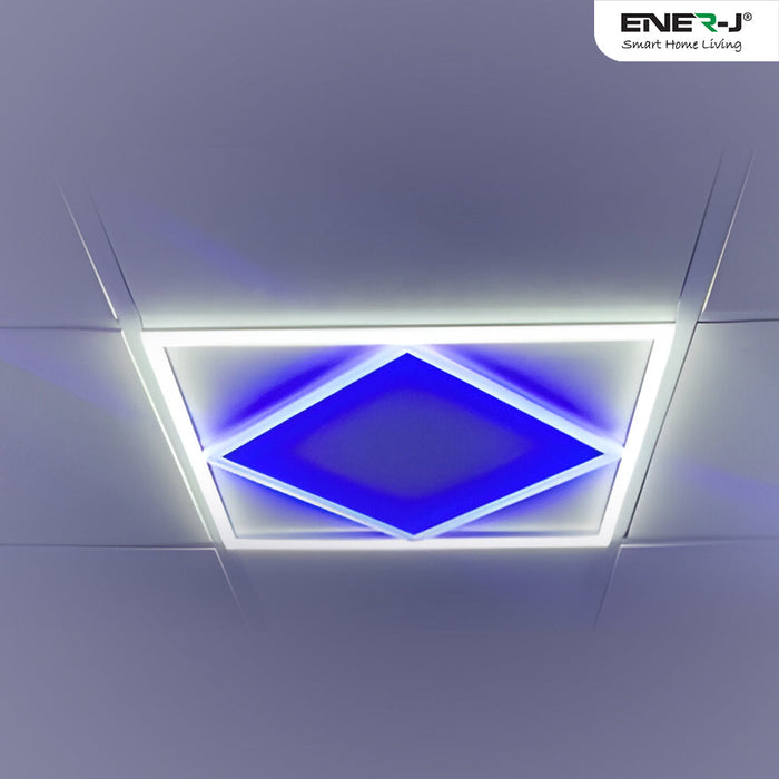 ENER-J T200BL Diamond LED Ceiling Panel Lights 60x60cms White and Blue LED