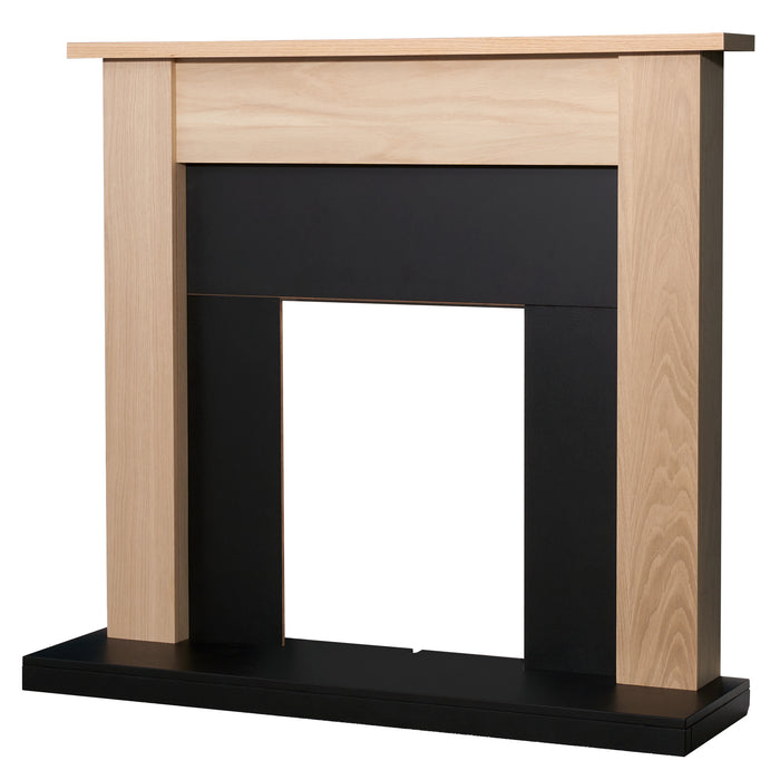 Adam Fire 12090 Adam Southwold Fireplace in Oak & Black, 43 inch