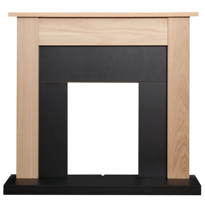 Adam Fire 12090 Adam Southwold Fireplace in Oak & Black, 43 inch