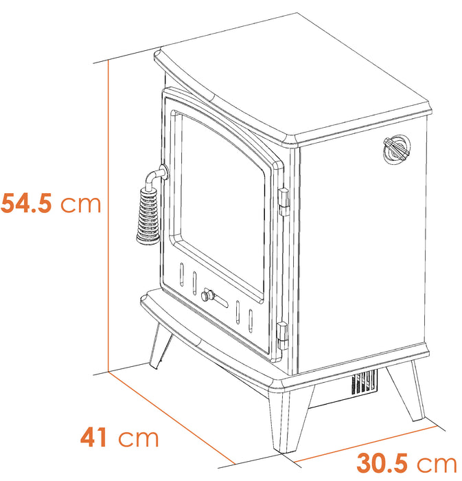 Adam Fire 16028 Adam Aviemore Electric Stove in White Enamel