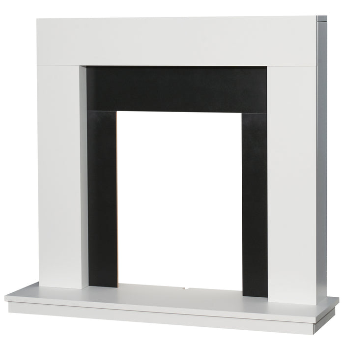 Adam Fire 13687 Adam Malmo Fireplace in White & Black/White, 39 inch