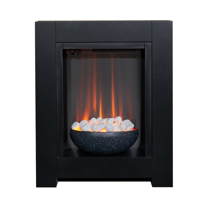 Adam Fire 25513 Adam Monet Fireplace Suite in Black with Electric Fire, 23 inch