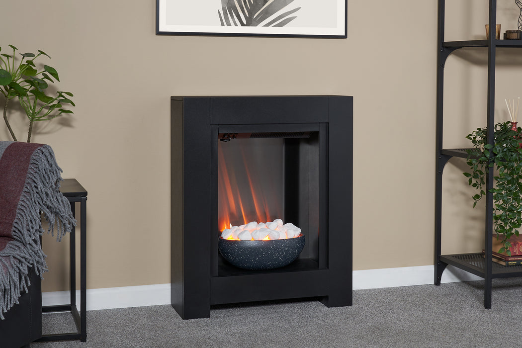 Adam Fire 25513 Adam Monet Fireplace Suite in Black with Electric Fire, 23 inch