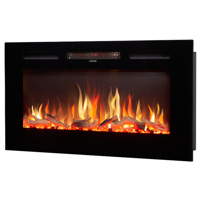 Adam Fire 25818 Adam Orlando Inset/Wall Mounted Electric Fire, 36"