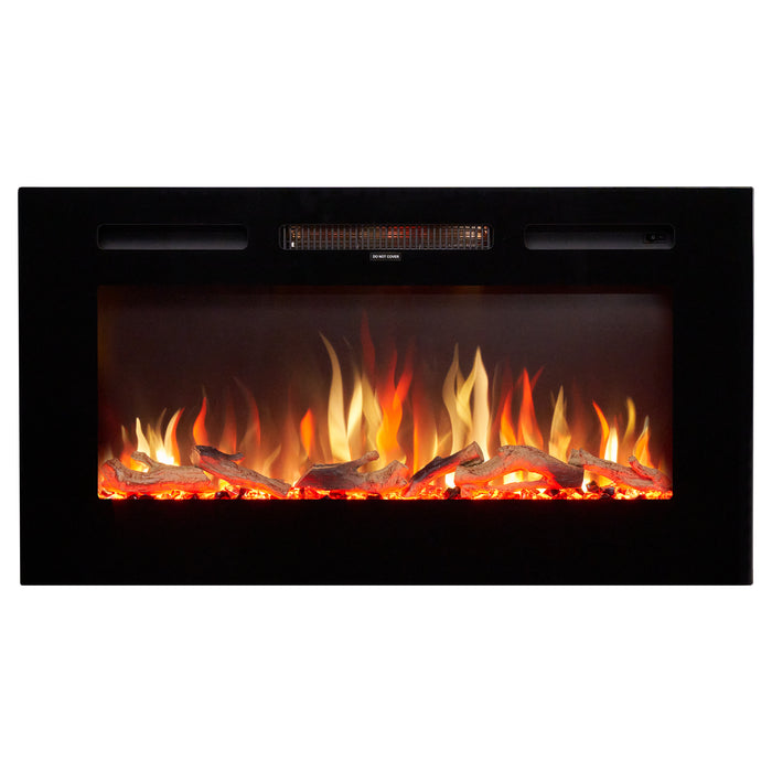 Adam Fire 25818 Adam Orlando Inset/Wall Mounted Electric Fire, 36"