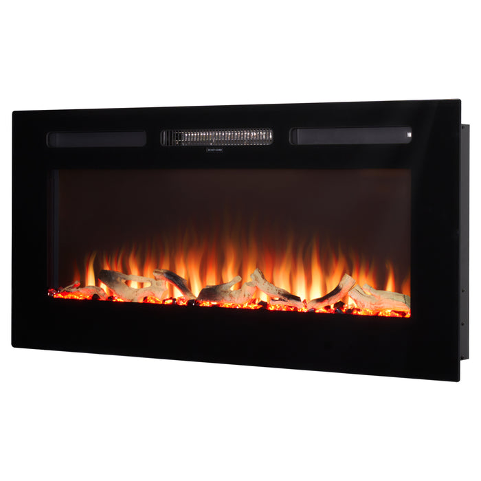 Adam Fire 25819 Adam Orlando Inset/Wall Mounted Electric Fire, 42"